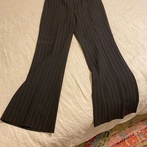Tarik’1 black, red pin stripe, boot cut pants